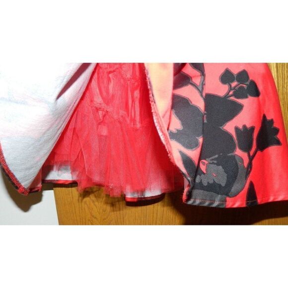 Next.UK Party‎ Dress Toddler Red Black Floral Special Occasion Size 18-24M - Picture 5 of 5